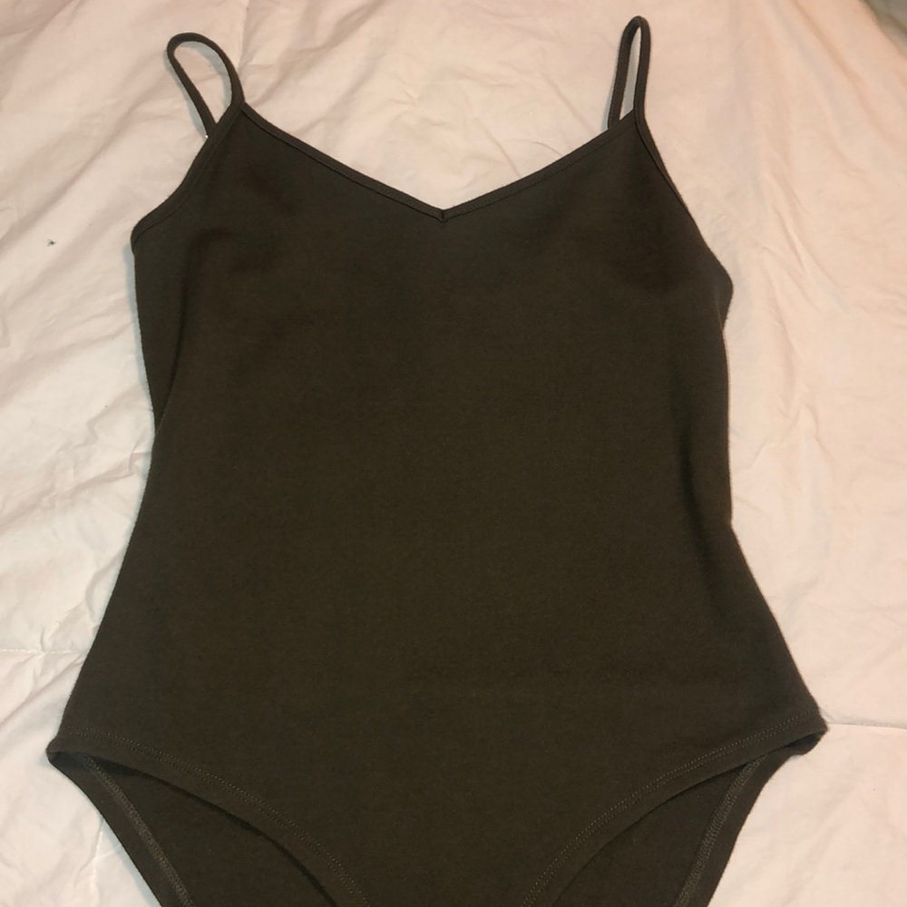 Olive green body suit